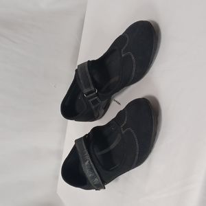 #1 Ecco Black Mary Jane with Velcro Strap Size 38/7.5